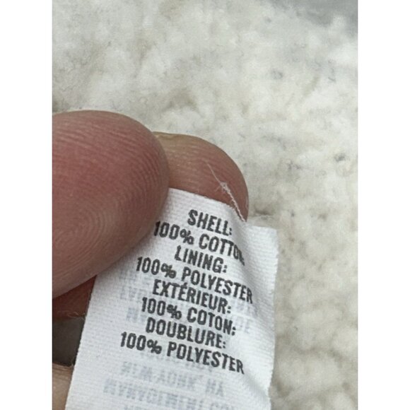 Aerie Womens Shacket Shirt Jacket Small Yellow Pink Plaid Flannel Sherpa Lined - Picture 11 of 11